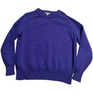 J. Crew Sweater Relaxed Pullover Crew Neck Knit Womens Size Small Purple BX479